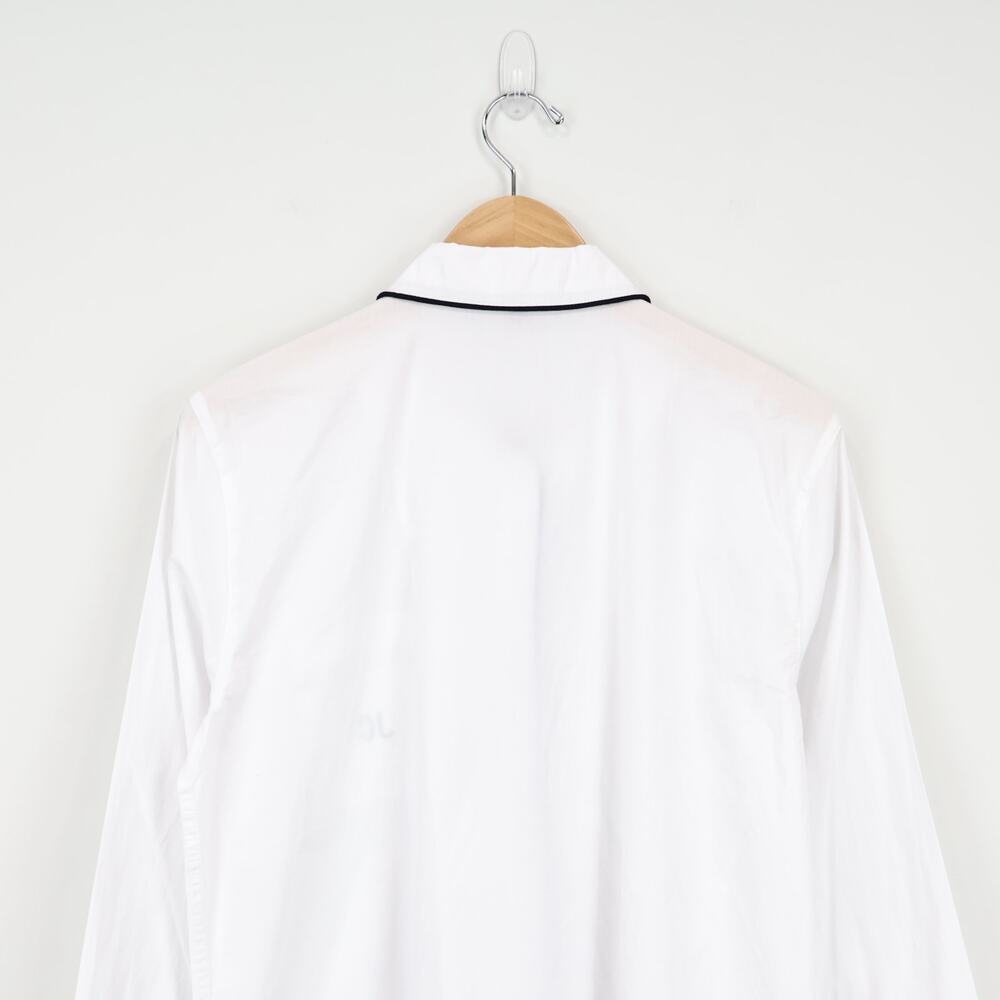 J. Crew White Cotton Pajama Set with Black Trim - Picture 7 of 15